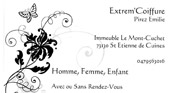 carte de visite Extrem Coiffure Saint Etienne de Cuines