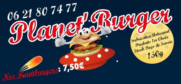 carte de visite Planet Burger